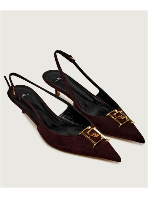 SUEDE SLINGBACK ELISABETTA FRANCHI | SA17L61E2644 cacao